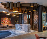 Architectural ceiling features and interior planters - Lots Road - on this page