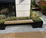 Stratum aluminium planter with integrated seating