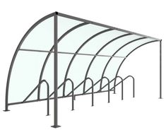 AUTOPA VS1 - cycle shelter with integrated cycle stands