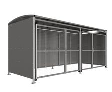 AUTOPA MM1 - lockable mild steel cycle shelter with mesh doors