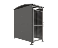 AUTOPA MM1 - lockable mild steel bin store with mesh doors