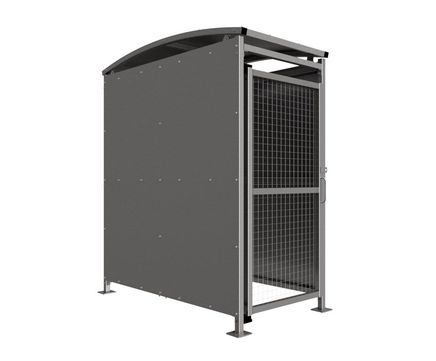 AUTOPA MM1 - lockable mild steel bin store with mesh doors