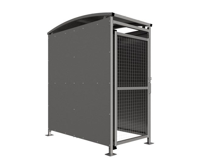 AUTOPA MM1 - lockable mild steel bin store with mesh doors