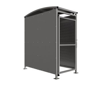 AUTOPA MM1 - lockable mild steel bin store with mesh doors