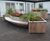 Castleton planter with timber bench 1
