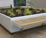 Sheldon timber and aluminium planter bench