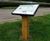 Grenadier Lectern - oak and steel lectern for accessible display panels 2