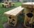 Verdyn Picnic Table - Oak outdoor table with decorative engraving 2