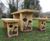 Verdyn Picnic Table - Oak outdoor table with decorative engraving 0