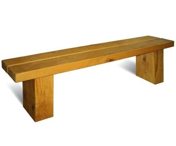 Verdyn Bench - hardwood oak outdoor bench for parks and public spaces