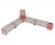 Rosenlund - L-shaped steel and timber modular bench group 3