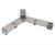 Rosenlund - L-shaped steel and timber modular bench group 1
