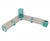 Rosenlund - L-shaped steel and timber modular bench group 2