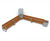 Rosenlund - L-shaped steel and timber modular bench group 5