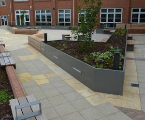 Stratum - aluminium raised planter walling