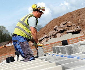 Precast concrete beam and block flooring system