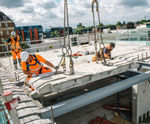 Precast concrete hollowcore flooring units