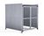 EM1 Shelter - galvanised steel bin store shelter with lockable mesh doors 2