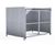 EM1 Shelter - galvanised steel bin store shelter with lockable mesh doors 0