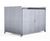 EM2 Shelter - galvanised steel bin storage compound with lockable doors 0