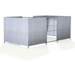 EMC1 Shelter - galvanised steel bin storage compound with mesh door