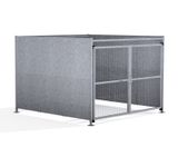 FM1 Shelter - galvanised steel bin storage shelter with lockable mesh doors - on this page
