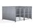 FM1 Shelter - galvanised steel bin storage shelter with lockable mesh doors 3