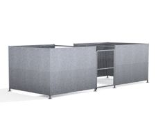 FMC1 Shelter - steel bin storage compound with mesh door