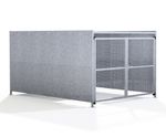 GM1 Shelter - galvanised steel bin store with lockable mesh doors