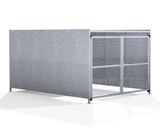GM1 Shelter - galvanised steel bin store with lockable mesh doors - on this page
