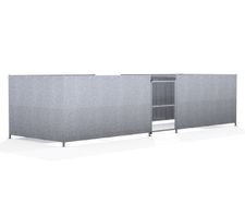 GMC1 Compound - lockable galvanised steel bin store with mesh doors