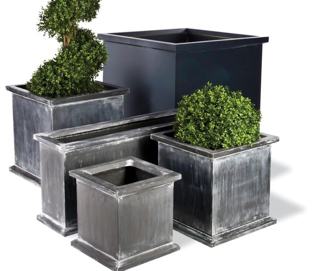 Grosvenor Planter - traditional faux lead planter