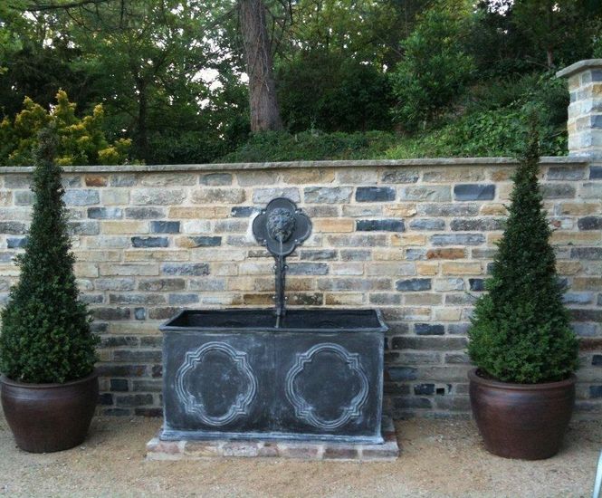 Hampton Tank - faux lead planter and water tank