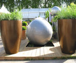 Geo Sphere Fountain - sculptural fountain and water feature