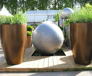 Geo Sphere Fountain - sculptural fountain and water feature