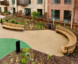 Illuminated curved seating for £23m housing estate regeneration - on this page