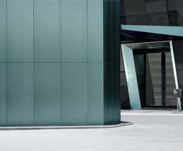Nordic Blue - pre-patinated copper wall cladding