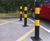 Black & Yellow - high-visibility mild steel bollards 0