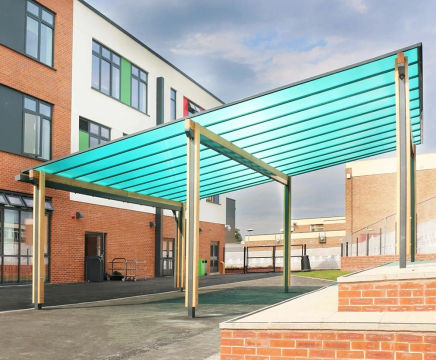 Sheldon SCP312 - modular timber and polycarbonate canopy shelter
