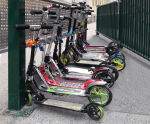Rollerstop eS Series - lockable racks for electric and kick scooters