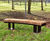 Helston - contemporary curved mild steel and timber bench 2