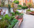 Large bespoke illuminated steel planter / benches for office courtyard 10