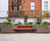 Large bespoke illuminated steel planter / benches for office courtyard 12