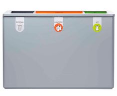 Lune Amega L And XL - steel multi-stream waste separation bin for offices