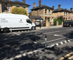 Kerb Orca - recycled rubber cycle lane separator for light segregation