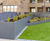 Steel planters and hardwood seating for new residential development 1