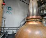 Durable, wind-loaded, custom-branded screen for distillery site separation