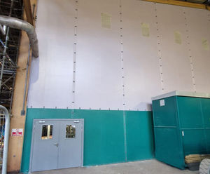 Flexiwall contamination control partition segregates clean process area