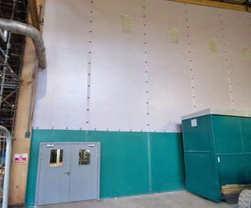 Flexiwall contamination control partition segregates clean process area