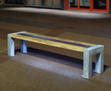 Belvedere - contemporary solar-powered timber and steel smart bench - on this page